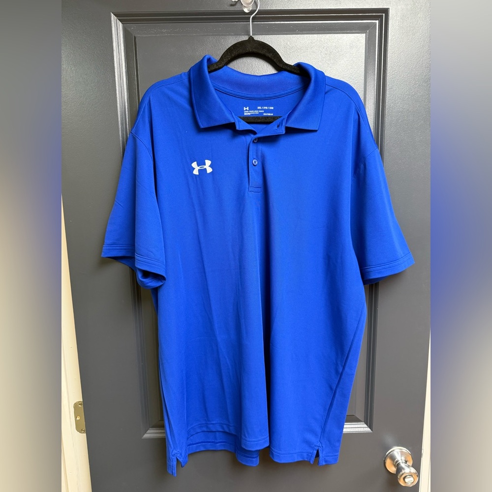 Men’s Under Armour HeatGear Blue Polo Shirt (2XL)